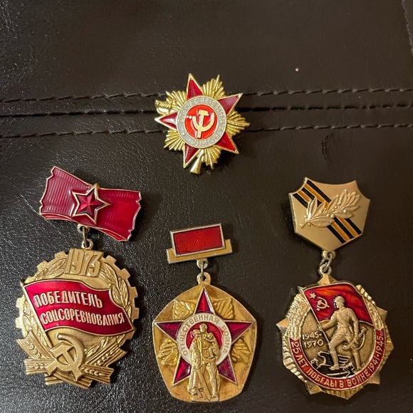 VTG Lot Of 9 Soviet Jubilee Medals Badges Awards USSR Armed Forces Lenin USSR - Picture 3 of 6